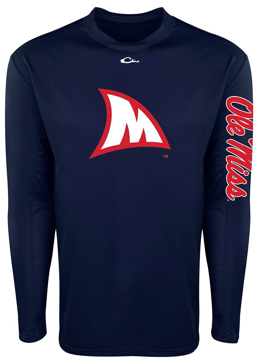 Ole Miss Long Sleeve Performance Shirt for Men & Women - Moisture-Wicking, Breathable Athletic Top for Running, Workouts & Outdoor Activities