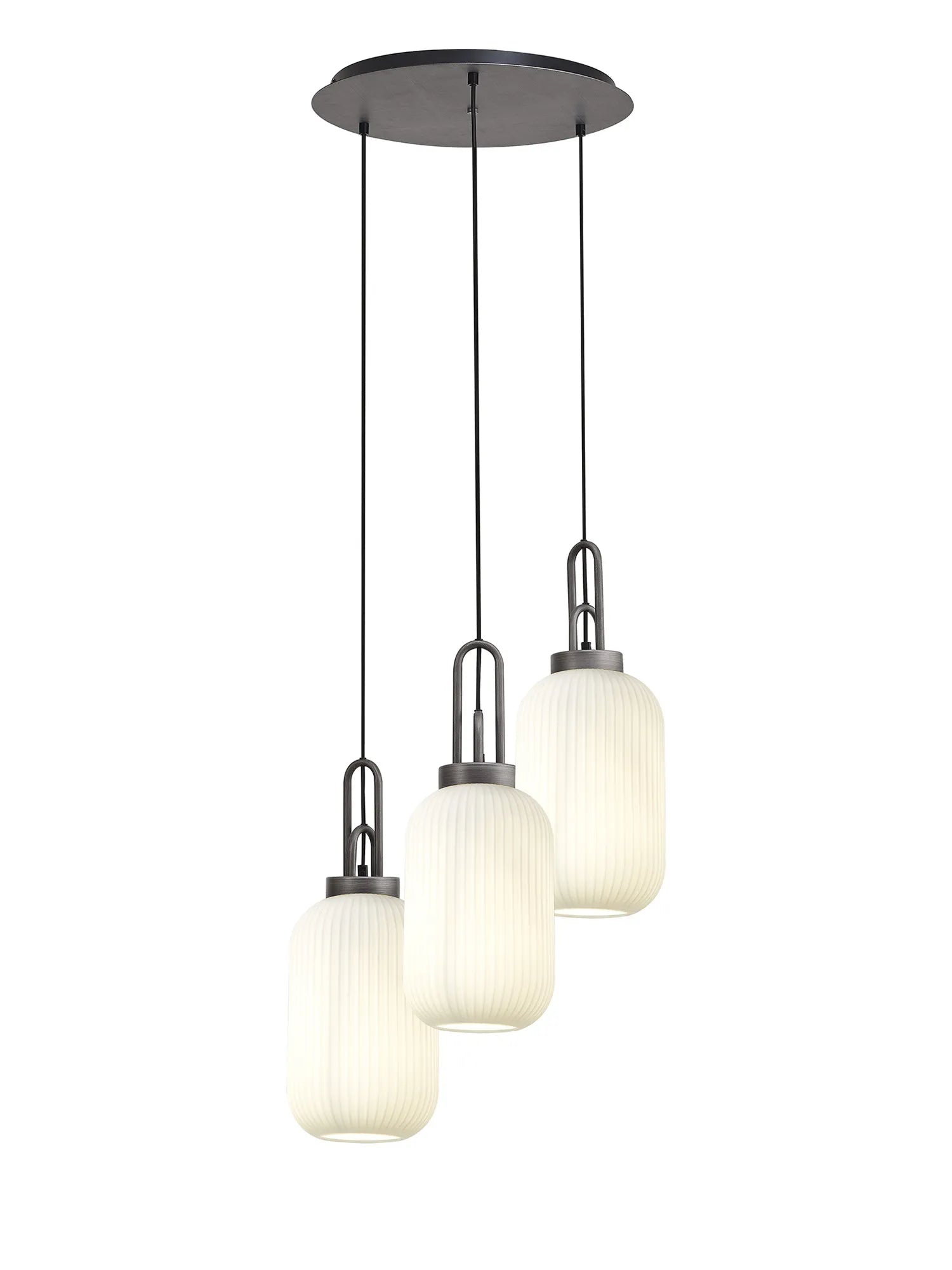 Stylish Cadiz 3-Light Cluster Pendant - Modern Ceiling Lighting Fixture for Dining Room, Kitchen Island & Living Room Decor