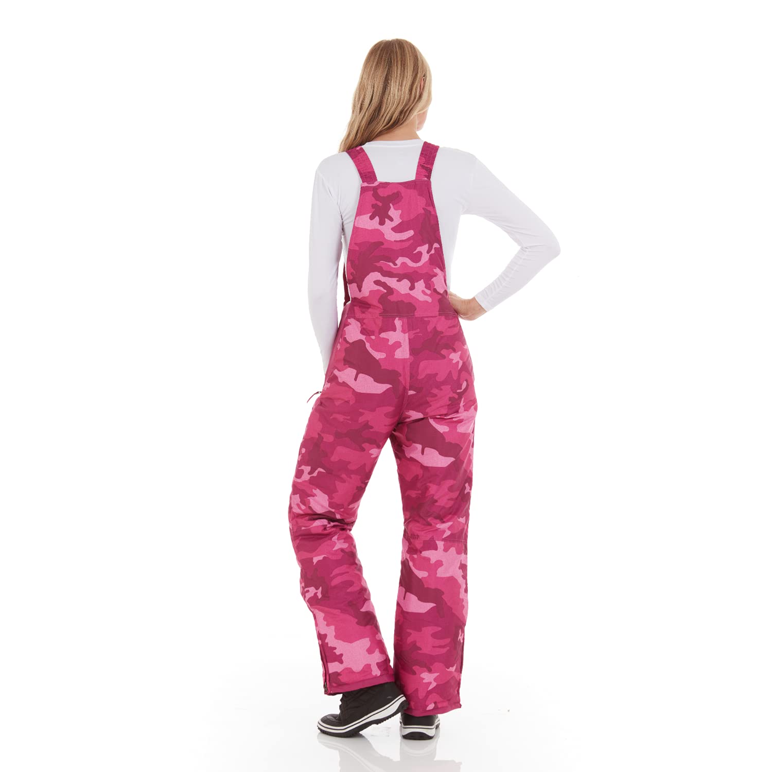 Arctic Quest Women's Insulated Waterproof Snow Bibs - Winter Ski Pants for Snowboarding & Outdoor Activities - Water-Resistant Thermal Overalls for Cold Weather Adventures