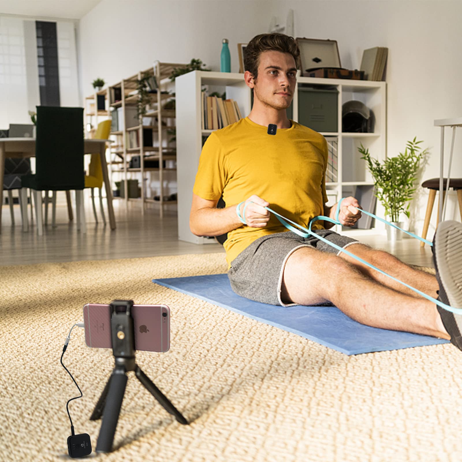 ZOWEETEK Dual-Channel Wireless Lavalier Microphone System for iPhone, Android, Camera, DSLR - Perfect for Recording, Interviews, Vlogging, YouTube & Live Streaming - Ideal for Podcasters, Content Creators and Conference Speakers