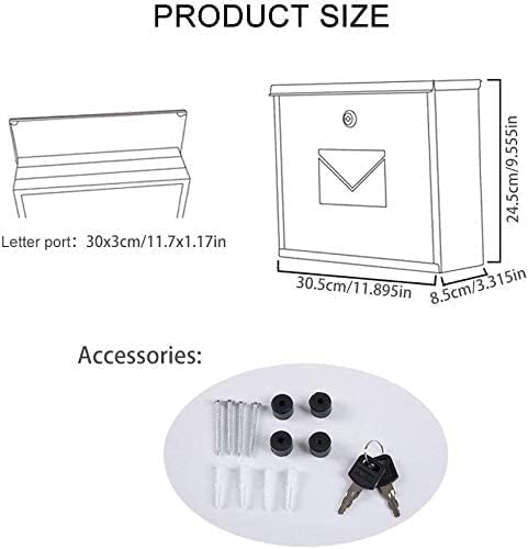 Premium Anti-Fingerprint Metal Letterbox - 11.9