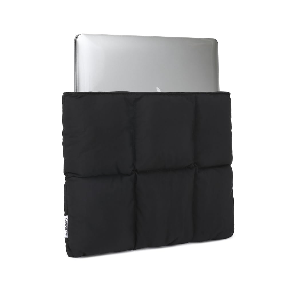 Canvaslife Puffy Laptop Sleeve 14.4 Inch - Quilted Puffer Case for Women & Men, Protective Cover Compatible with MacBook Pro 14