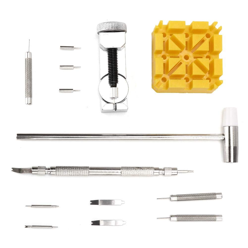14-Piece Professional Watch Repair Tool Kit - Watch Hammer, Strap Adjuster & Band Remover for DIY Watch Maintenance & Jewelry Repair | Perfect for Watchmakers, Hobbyists & Home Use