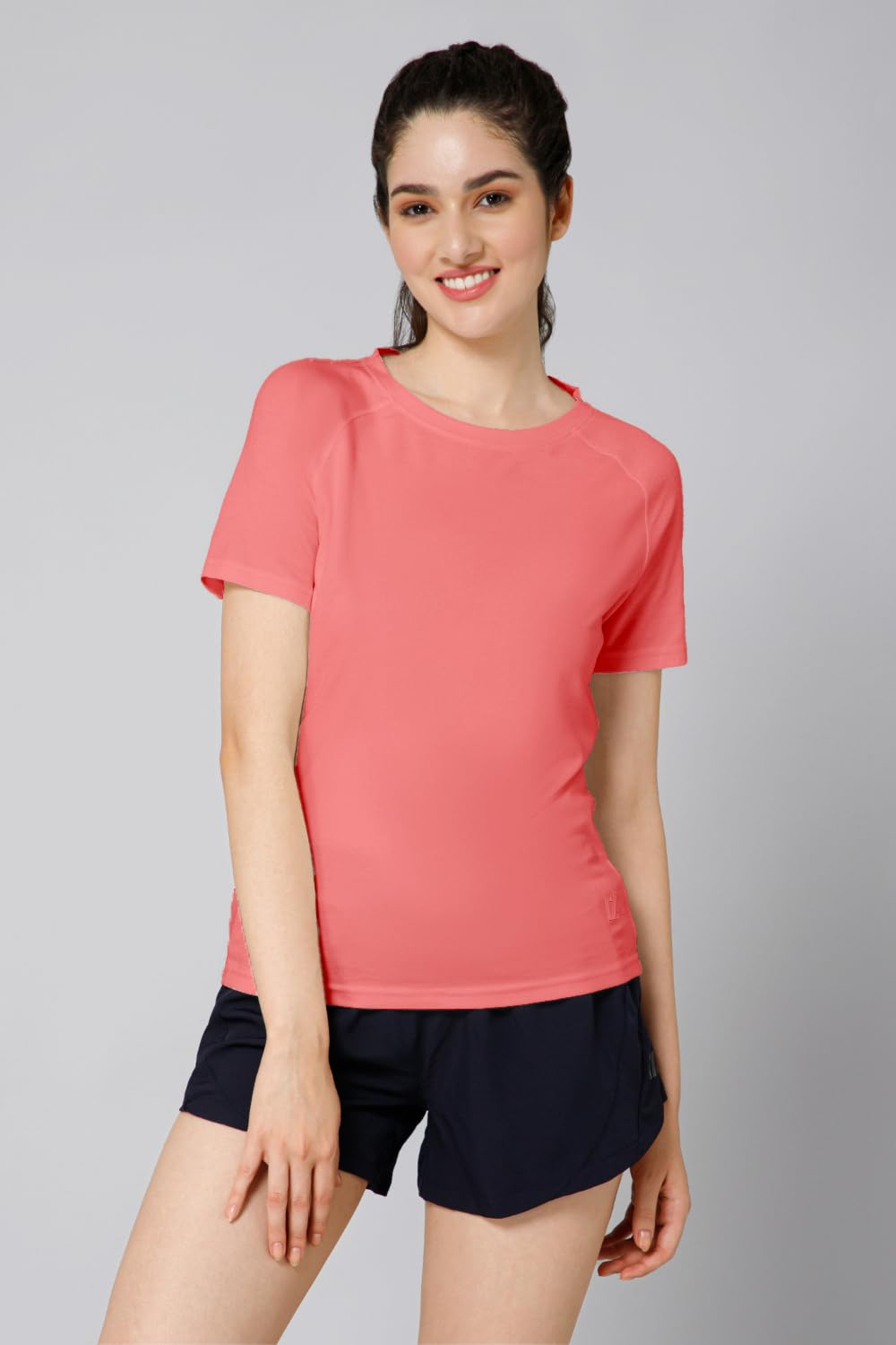 RYZ Women's Breathable Half Sleeve Cotton T-Shirt - Soft Activewear Sports Top for Gym, Yoga & Workout - Lightweight Moisture Wicking Tee for Running, Fitness & Casual Wear