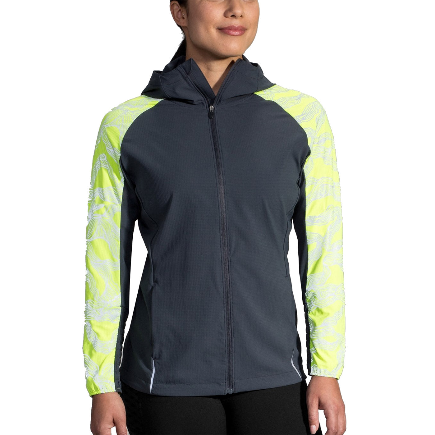 Brooks Nightlife Women's Reflective Running Jacket - Lightweight Waterproof Windbreaker for Outdoor Jogging & Night Safety