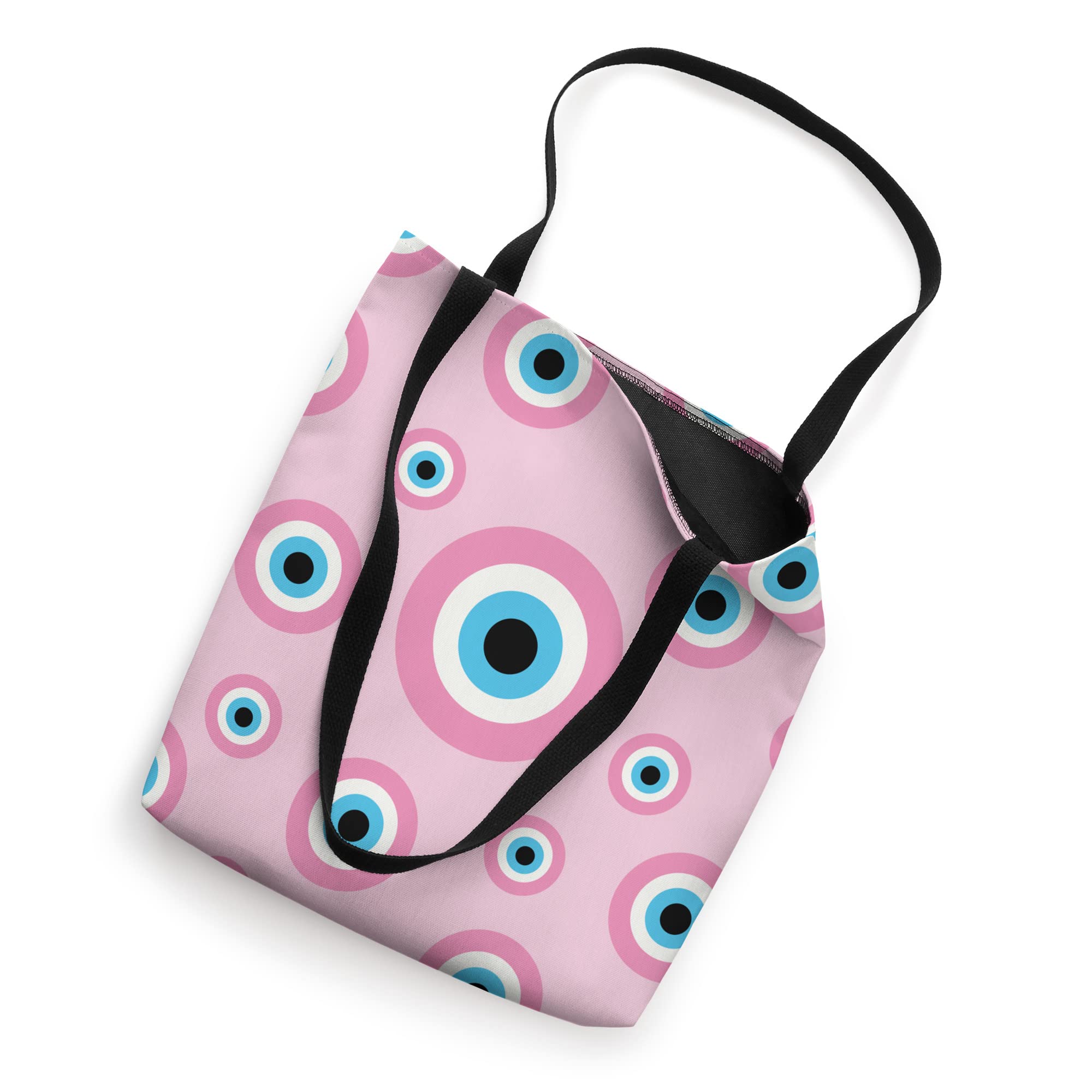 Trendy Hot Pink Aesthetic Evil Eye Tote Bag for Women - Stylish Preppy Shoulder Bag for College, Beach & Everyday Use
