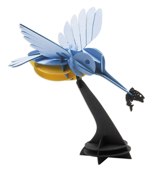 3D Kingfisher Paper Model Kit - DIY Bird Craft for Home Decor, Gifts & Educational Projects | Realistic Origami Kingfisher for Nature Lovers & Kids Activities