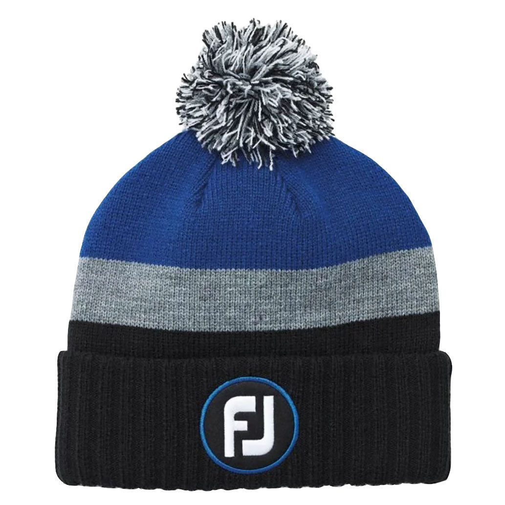 FootJoy Winter Knit Pom Pom Unisex Golf Beanie - Warm & Stylish Cold Weather Hat for Men & Women - Perfect for Golfing, Skiing, and Outdoor Winter Activities