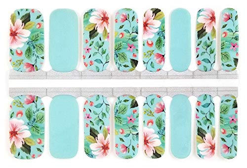 Floral Flower #16522 Nail Polish Wraps - Waterproof Nail Art Stickers for Women | Easy DIY Manicure at Home, Perfect for Parties & Special Occasions