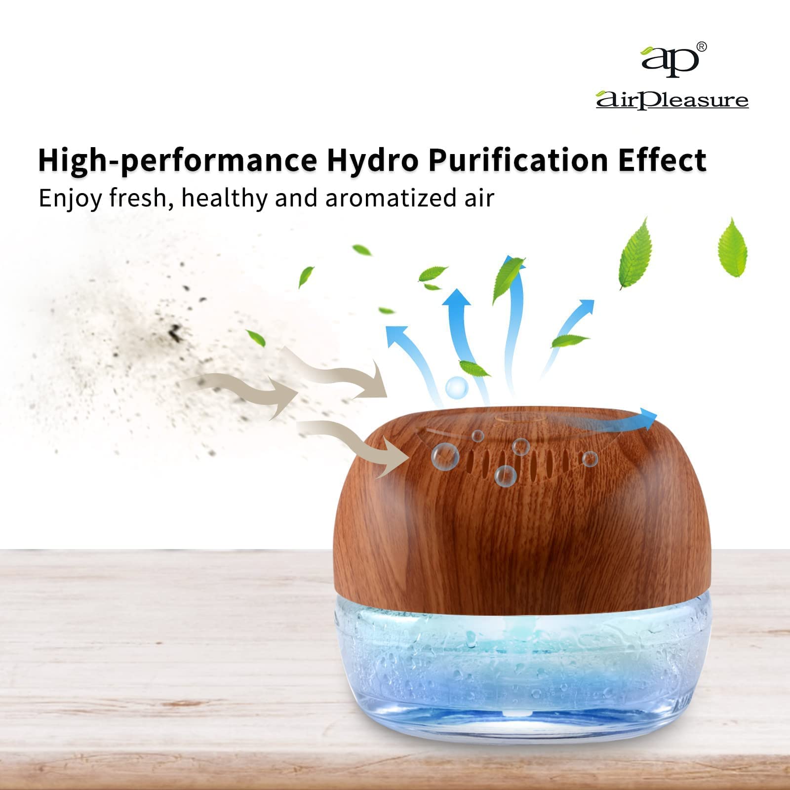 2-Pack Water-Based Air Purifier & Humidifier with 7-Color LED Mood Light - Air Freshener for Home, Bedroom, Office | Improves Air Quality & Creates Relaxing Atmosphere