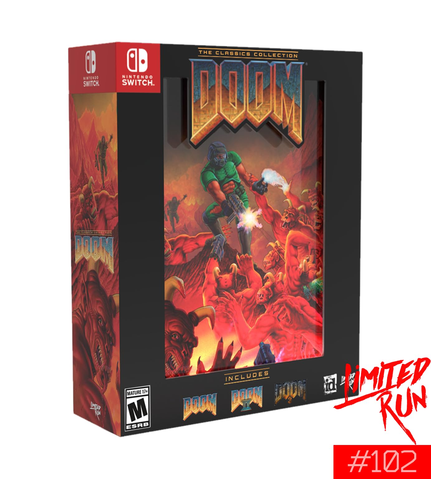 Doom: The Classics Collection Collector's Edition (Limited Run #102) - Nintendo Switch Game | Retro FPS Action, Multiplayer & Single-Player Modes | Perfect for Horror Fans & Classic Gaming Enthusiasts