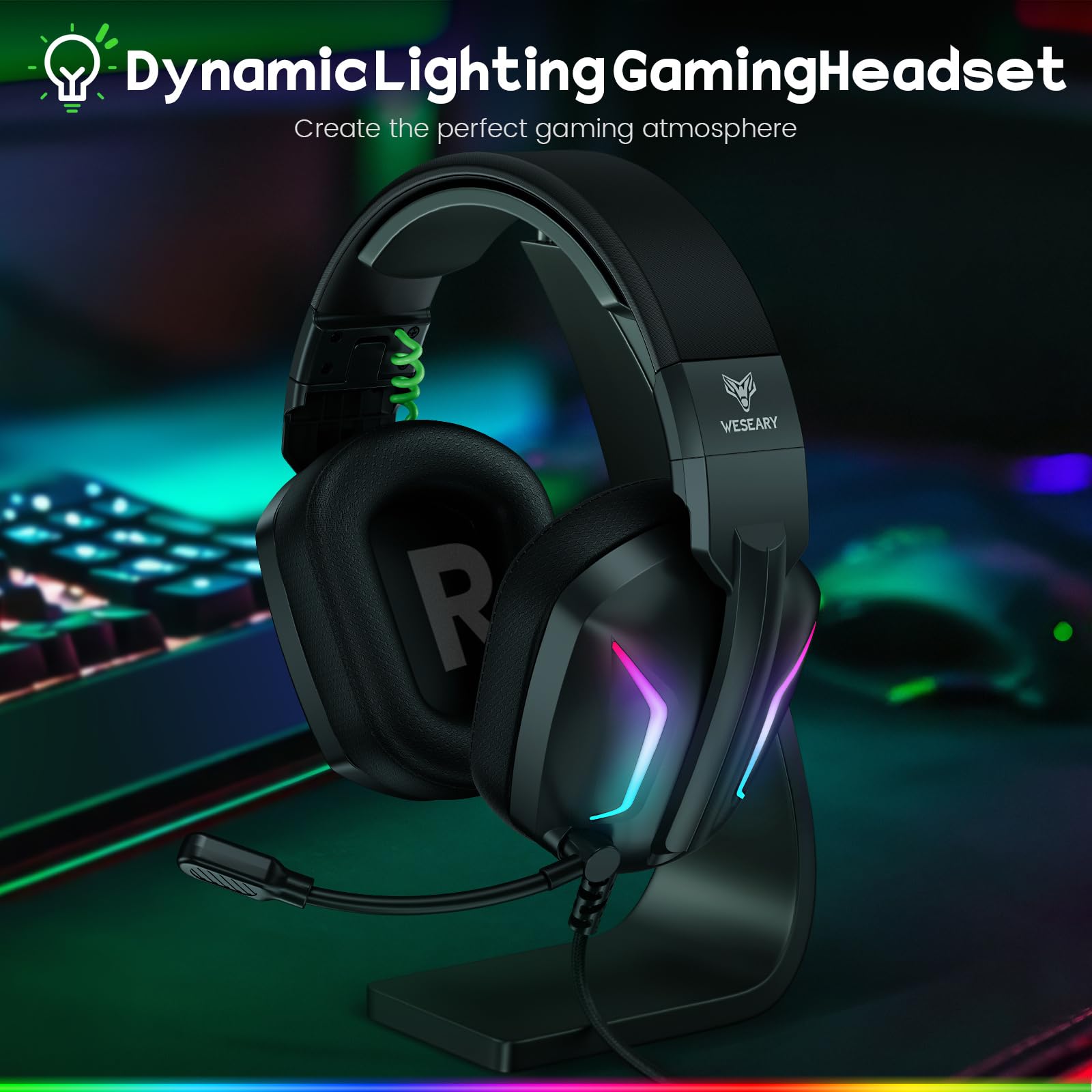 Best Wired Gaming Headset for Xbox Series X|S, Xbox One, PS4, PS5, Nintendo Switch, PC & Mobile - 50mm Drivers, Surround Sound, ENC Noise Cancelling Mic & Memory Foam Ear Cushions - Perfect for Competitive Gaming, Streaming & Online Chat