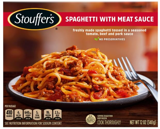 Stouffer's Frozen Macaroni and Cheese & Meat Sauce Spaghetti Variety Pack - 12 oz Each | Easy Microwave Meals for Quick Lunches & Family Dinners