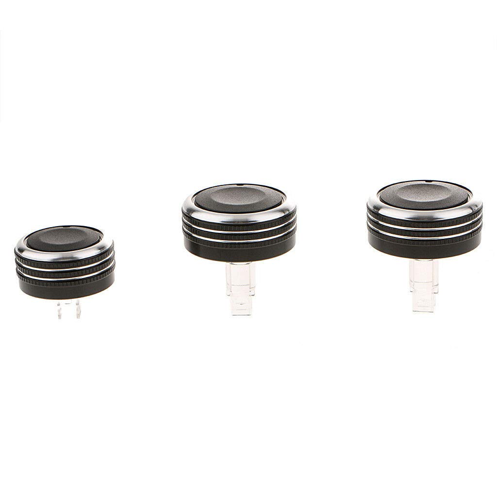 Durable 3Pcs Air Conditioner Control Knobs for Nissan Sylphy & NV200 - Black Replacement Parts | Perfect for Car AC Repair & Maintenance