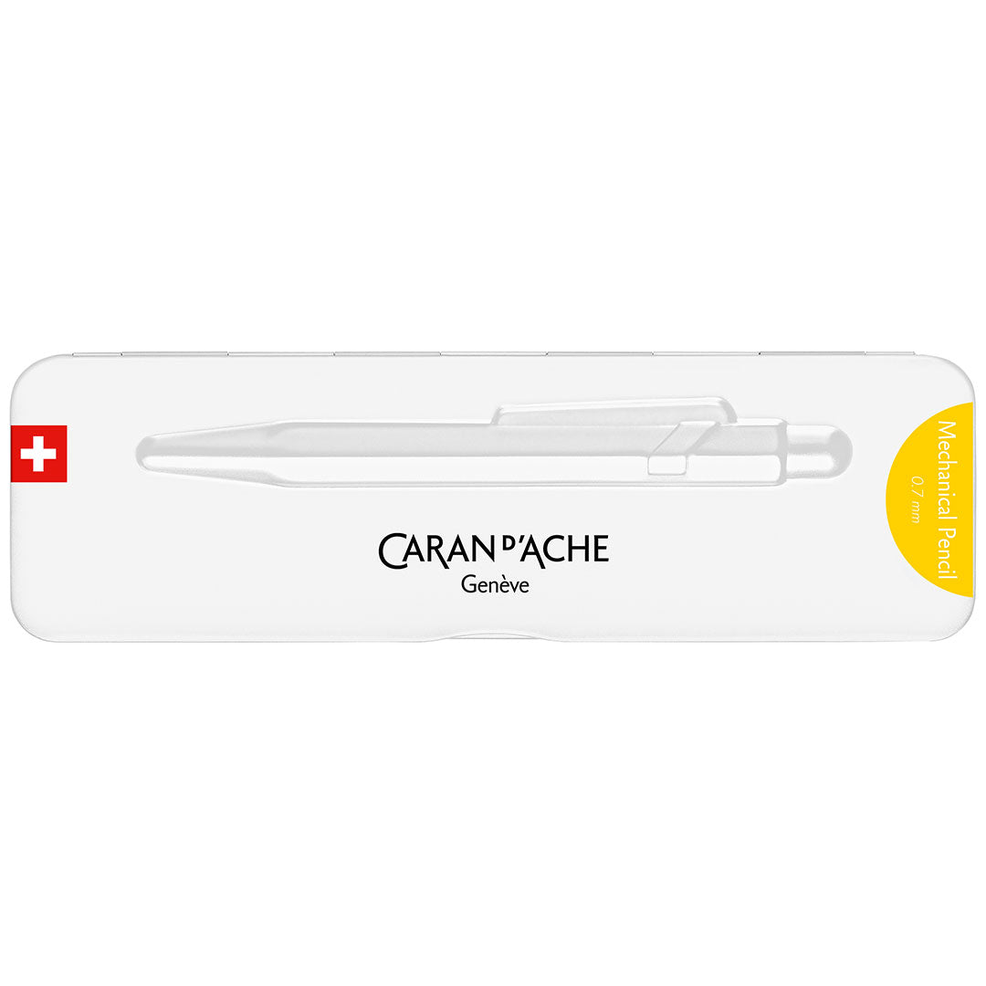 Caran d'Ache 844 Colormat X Mechanical Pencil - 0.7mm Drafting Pencil with Slimpack Yellow Case - Perfect for Artists, Architects & Sketching Enthusiasts