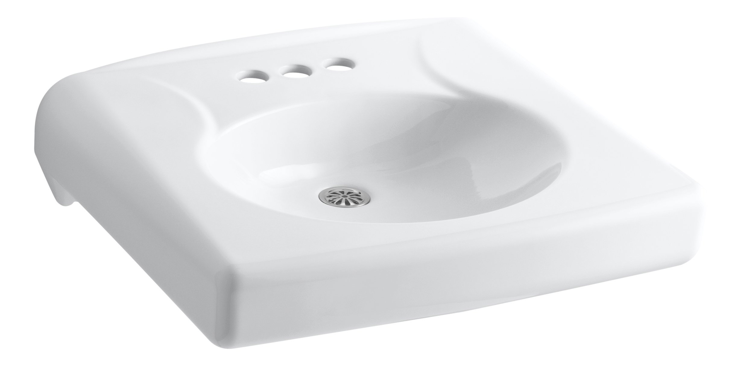 KOHLER K-1997-4N-0 Brenham Wall-Mount Bathroom Sink - 4