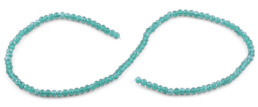 4mm Emerald Green Faceted Rondelle Crystal Beads for Jewelry Making - DIY Bracelets, Necklaces & Earrings - Perfect for Crafting, Gift Making & Fashion Accessories