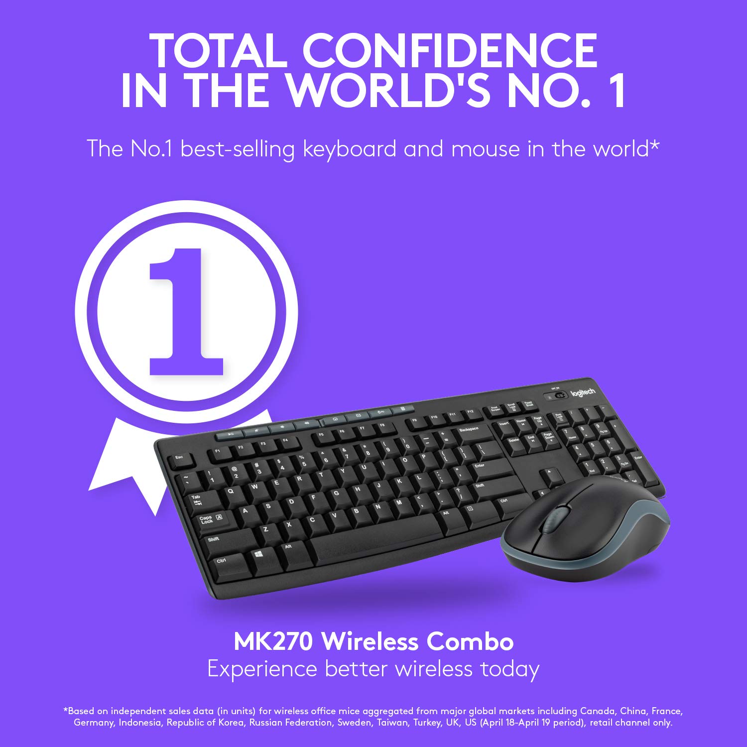 Logitech H340 USB Headset with Noise-Canceling Mic for PC & Mac | MK270 Wireless Keyboard and Mouse Combo for Windows | 2.4GHz Long Range Connection | Perfect for Home Office, Gaming & Remote Work