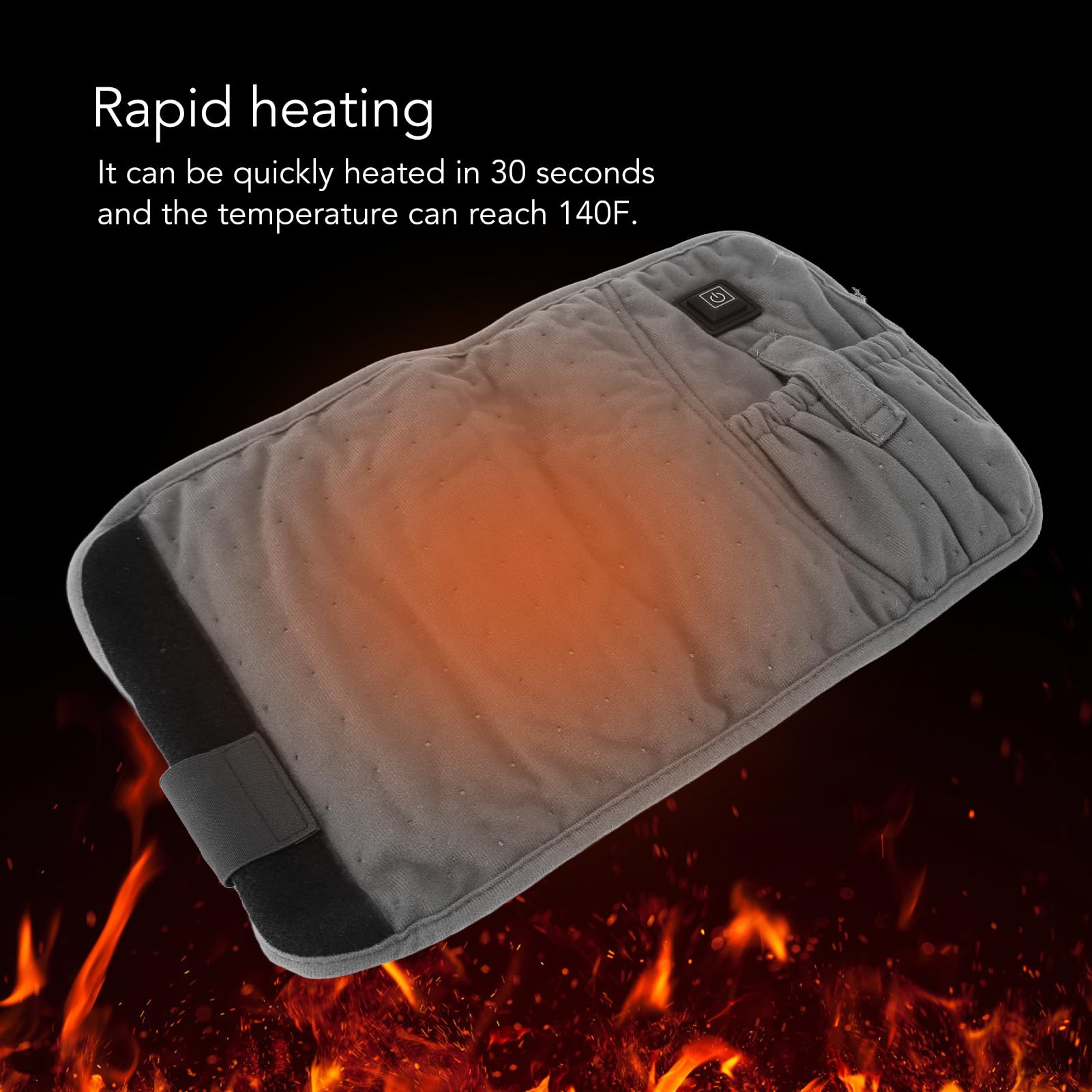 Electric Heating Pad for Back Pain Relief - USB Powered Portable Heated Wrap with Adjustable Straps - Ideal for Herniated Disc, Menstrual Cramps & Muscle Relaxation - Perfect for Home, Office & Travel Use