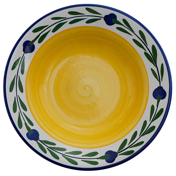 Bella Flora Rimmed Soup Bowl Set of 4 - Elegant Ceramic Bowls for Soup, Salad, Pasta & Dessert - Perfect for Dining, Entertaining & Everyday Use