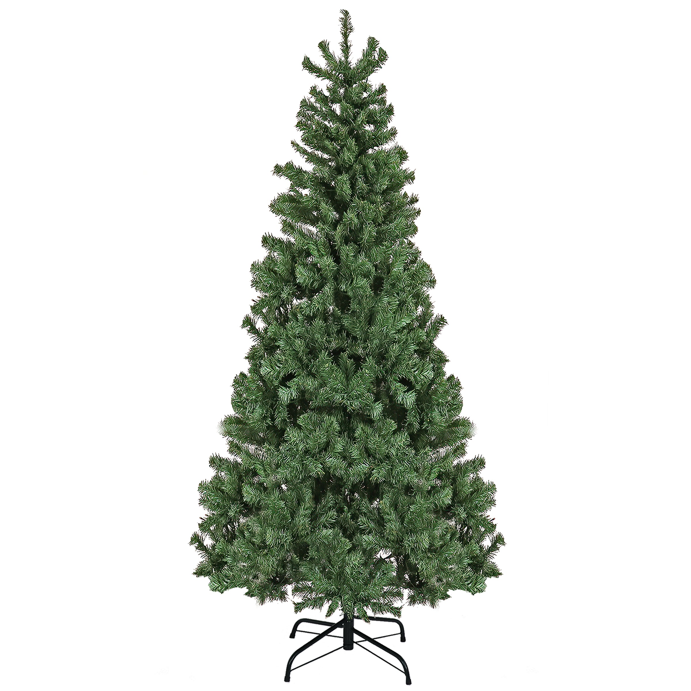 7.5 ft. Sagamore Slim Hinged Artificial Christmas Tree - Premium PVC Needles & Sturdy Metal Stand for Home, Office, and Holiday Decorations