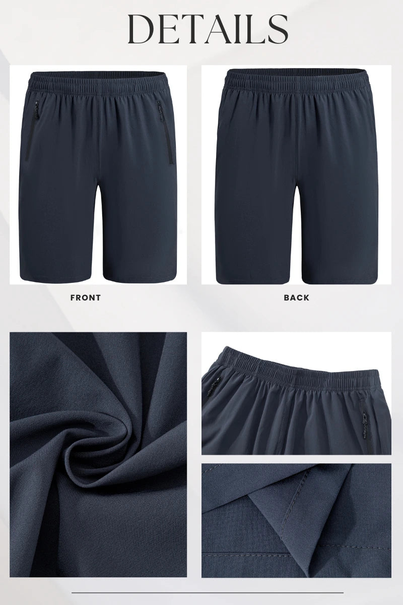 4 Pack Men's Comfortable Elastic Waist Shorts with Pockets - Breathable Quick-Dry Casual Workout & Lounge Shorts for Summer Outdoor Activities