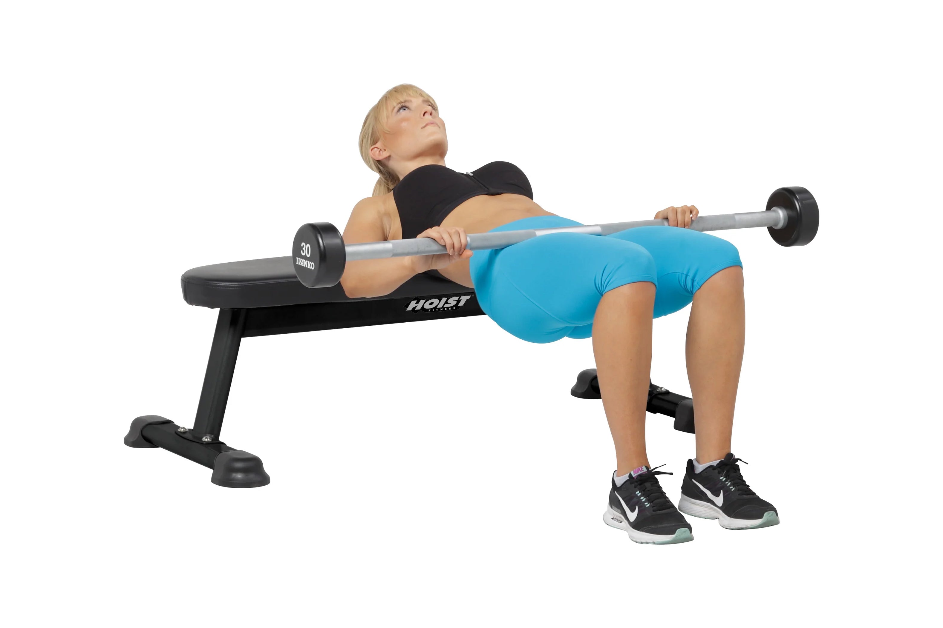 Hoist Flat Utility Bench (HF 5163) - Adjustable Weight Bench for Home Gym, Strength Training & Full Body Workouts - Perfect for Dumbbell Exercises, Sit-Ups & Fitness Training