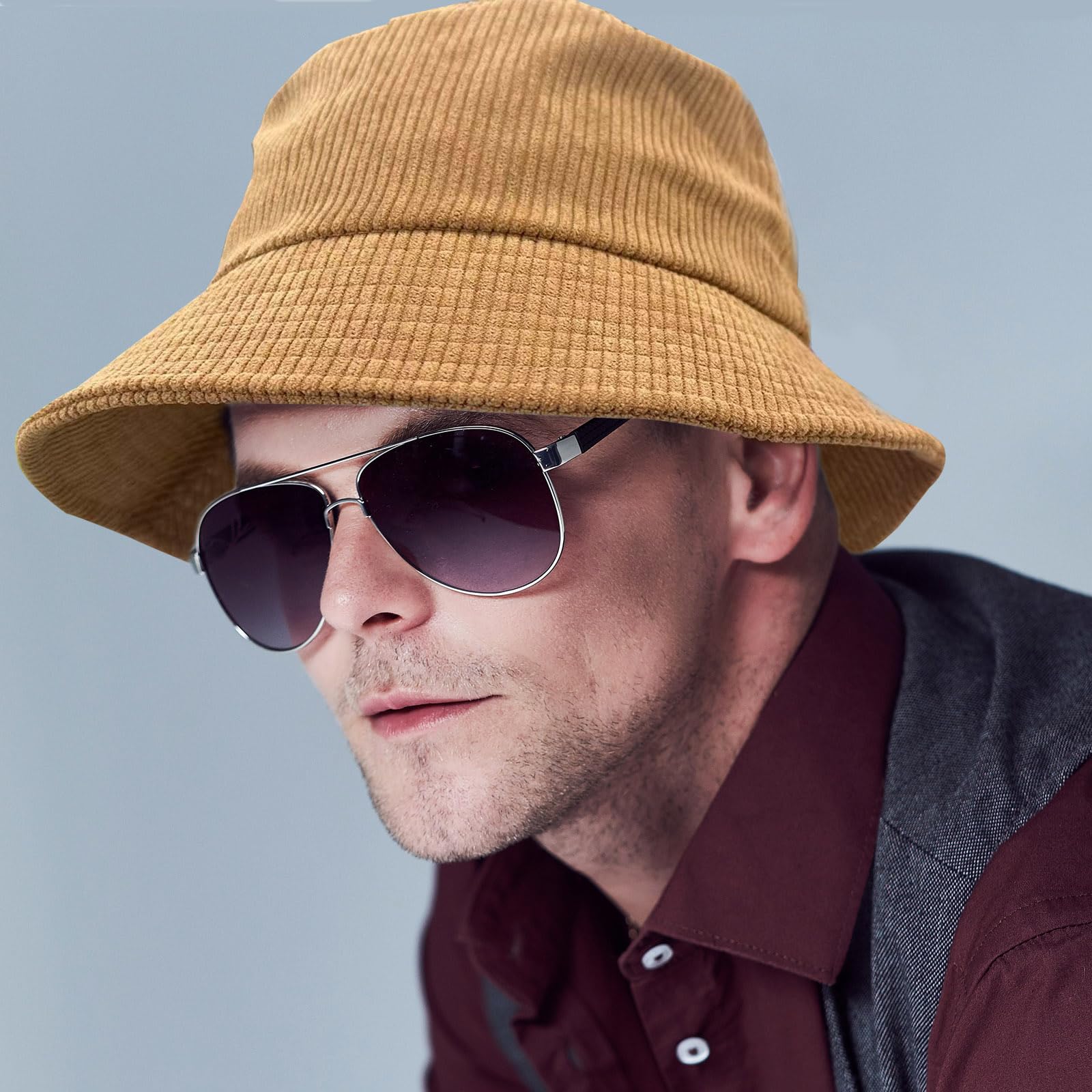 Corduroy Bucket Hat for Women & Men - Adjustable Packable Sun Hat for Travel, Golf, Beach & Outdoor Activities | UV Protection Lightweight Summer Hat