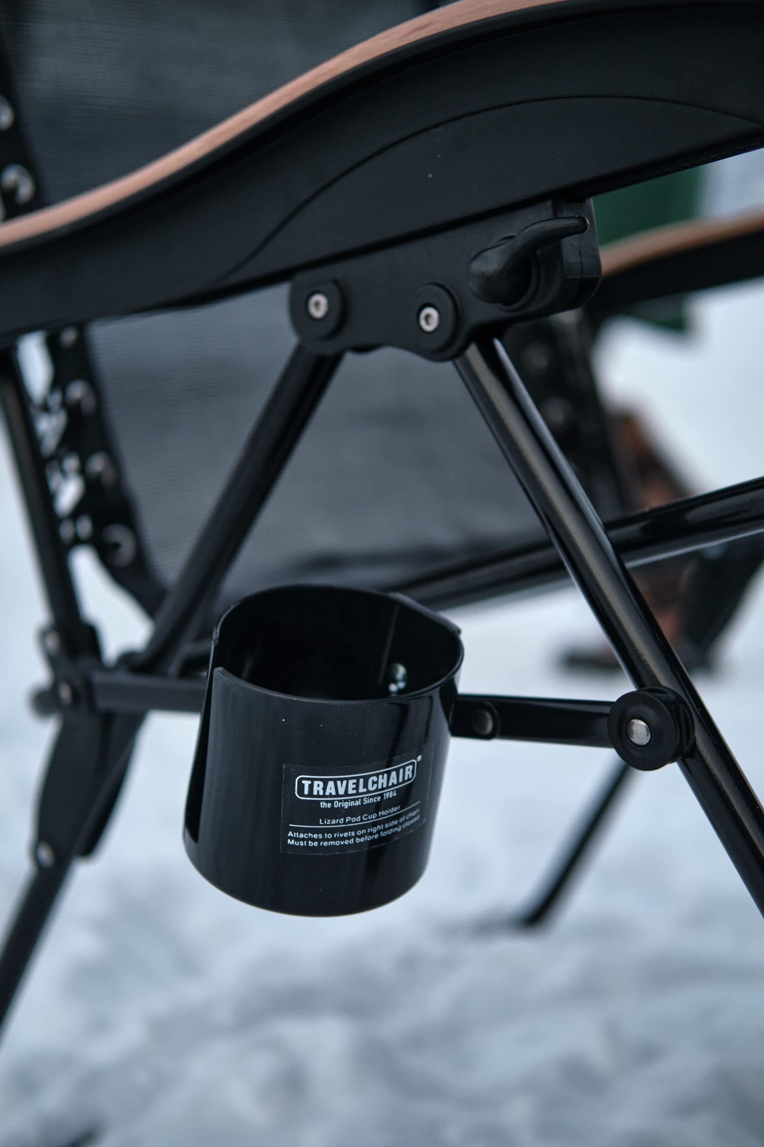 Portable Folding Travel Chair - Lounge Lizard Black Outdoor Camping & Beach Relaxation Chair