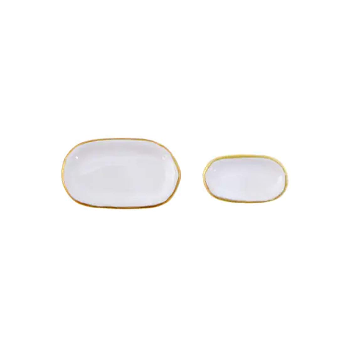 Mini Oval Ceramic Trays - Small Decorative Serving Dishes for Jewelry, Candles & Home Decor | Perfect for Bathroom Organizers, Wedding Favors & Party Appetizers