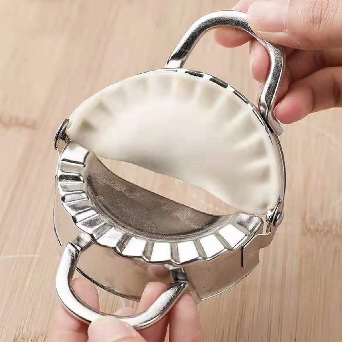 304 Stainless Steel Dumpling Maker & Empanada Press with Templates - Perfect for Pot Stickers, Ravioli, Pierogi - Includes Dumpling Skin Cutter & Press Pattern (2-Pack) - Ideal for Home Cooking, Asian Cuisine, and Party Snacks
