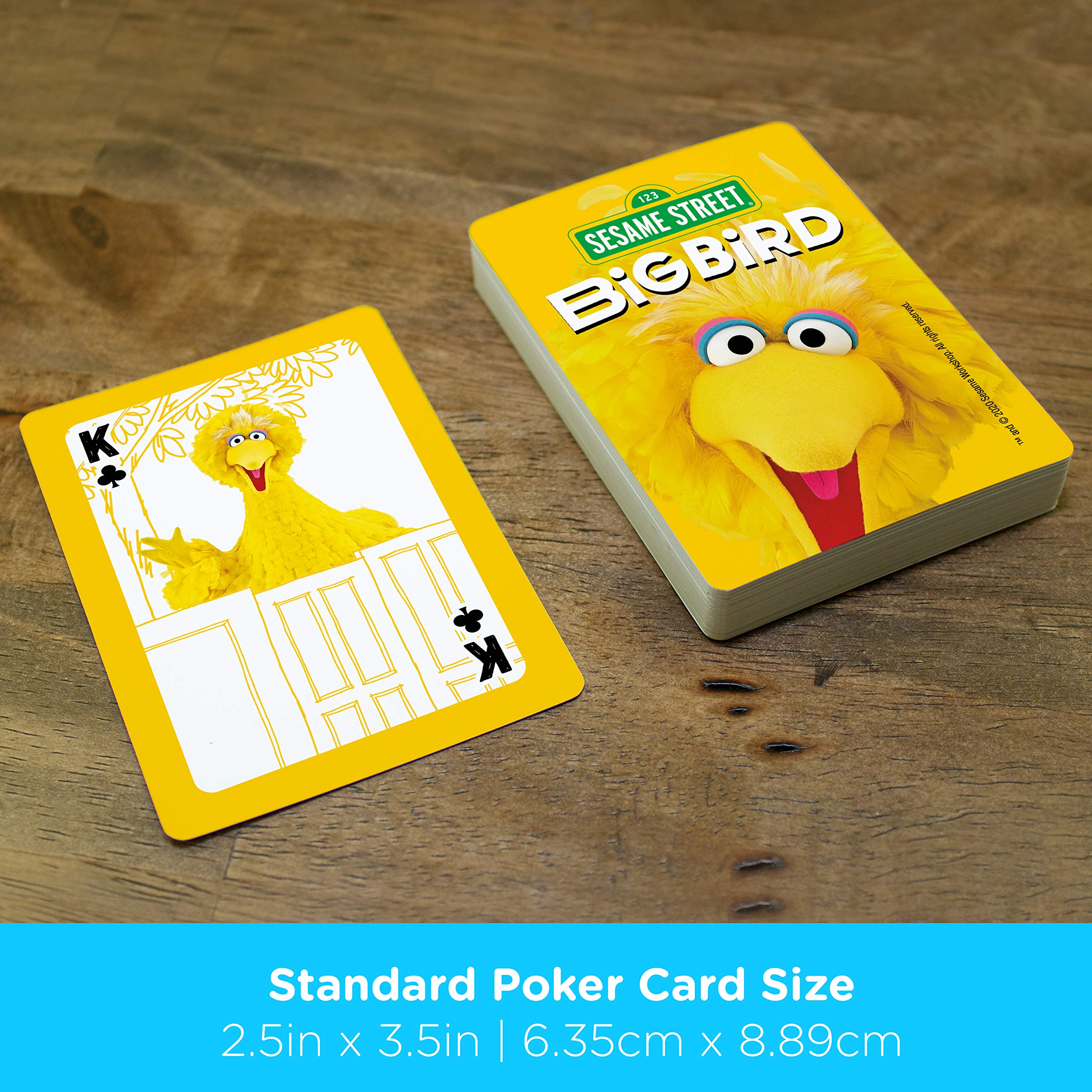 **AQUARIUS Sesame Street Big Bird Playing Cards - Officially Licensed Deck for Poker, Blackjack & Family Game Night - Collectible Big Bird Themed Card Games for Kids & Adults**