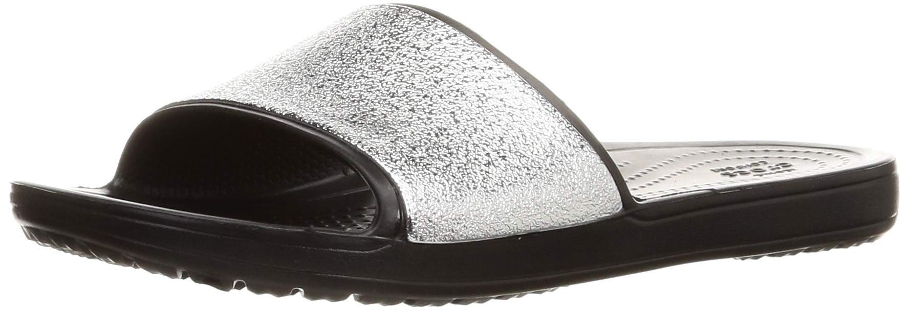 Crocs Sloane Shine Low Slide Sandals for Women - Comfortable & Stylish Casual Shoes | Perfect for Beach, Pool, and Home Wear