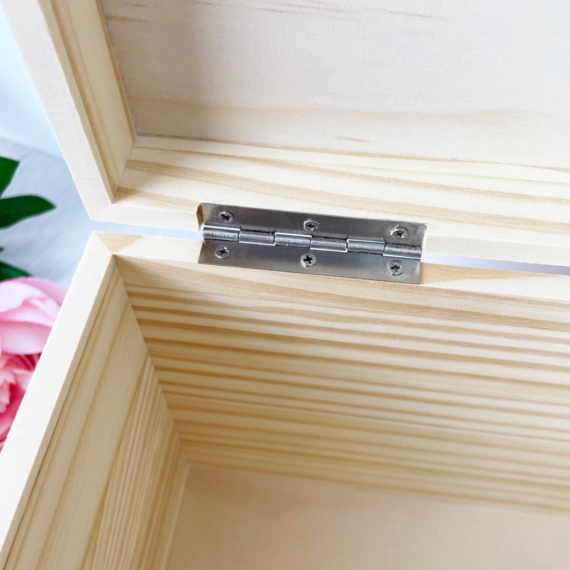 Personalized Pine Lily Photo Memory Box - Handmade Keepsake Storage for Photos & Mementos - 5 Sizes (16cm, 20cm, 26cm, 30cm, 36cm) - Perfect for Wedding, Anniversary, Baby Shower & Family Memories