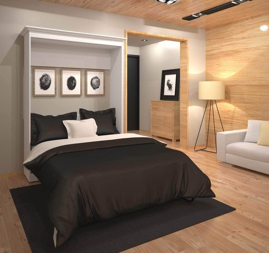Space-Saving Full Size Murphy Bed with 3 Color Options - Perfect for Small Apartments, Guest Rooms & Home Offices