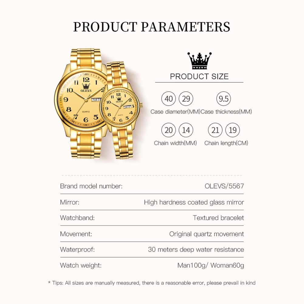 OLEVS Women's Classic Analog Quartz Watch - Stainless Steel Waterproof Roman Numeral Date Wristwatch for Business & Casual Wear | Perfect for Office, Daily Use & Special Occasions