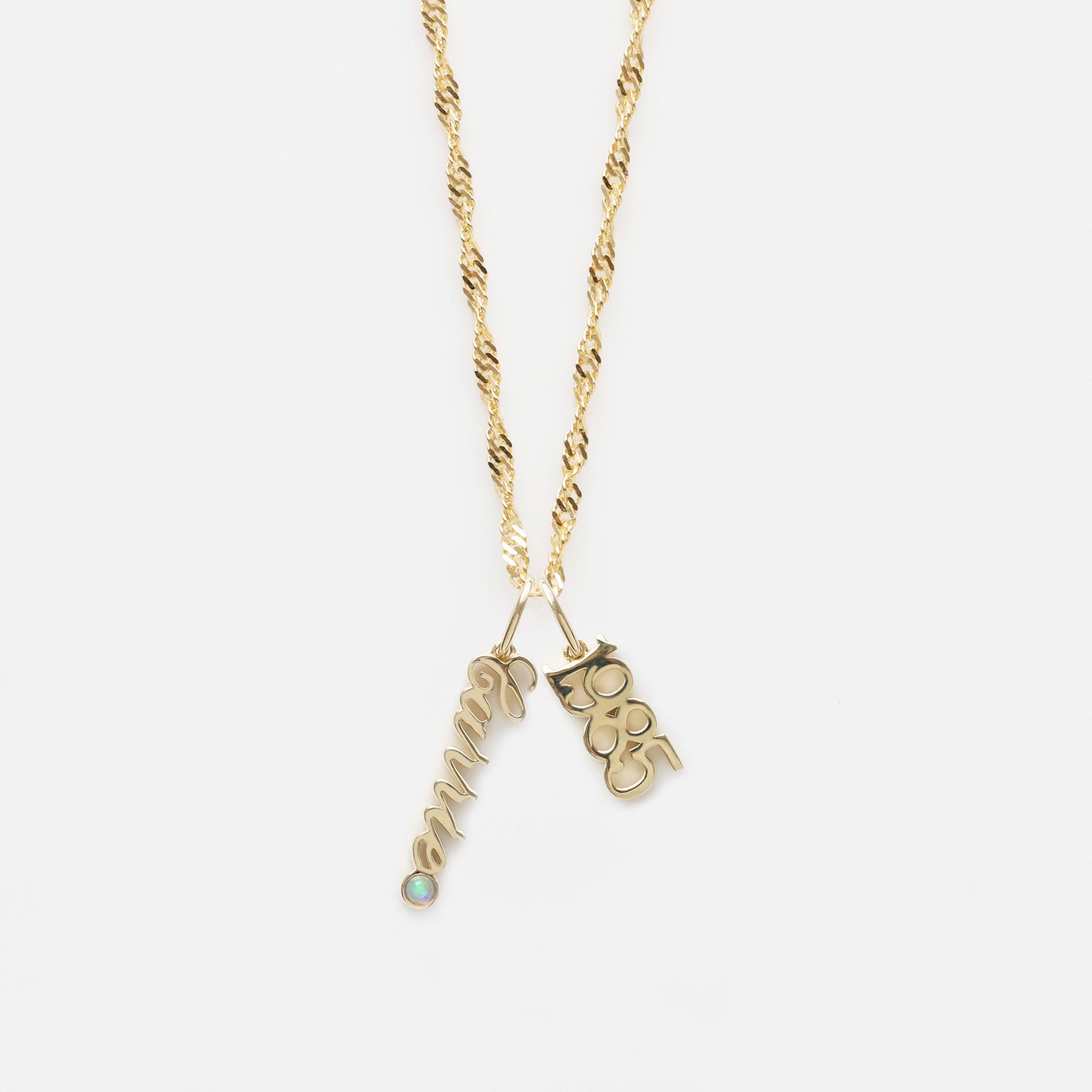 Personalized Birthstone Name Charm Necklace - Custom Engraved Jewelry for Women, Gifts for Mom, Sister, Daughter | Perfect for Birthdays, Anniversaries & Special Occasions