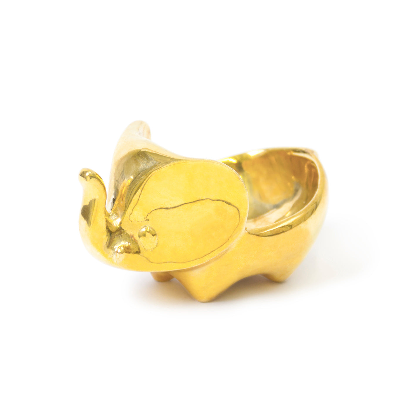Elegant Brass Elephant Ring Holder Bowl - Perfect for Jewelry Storage, Home Decor, and Gift Giving - Ideal for Dresser, Vanity, and Bathroom Organization