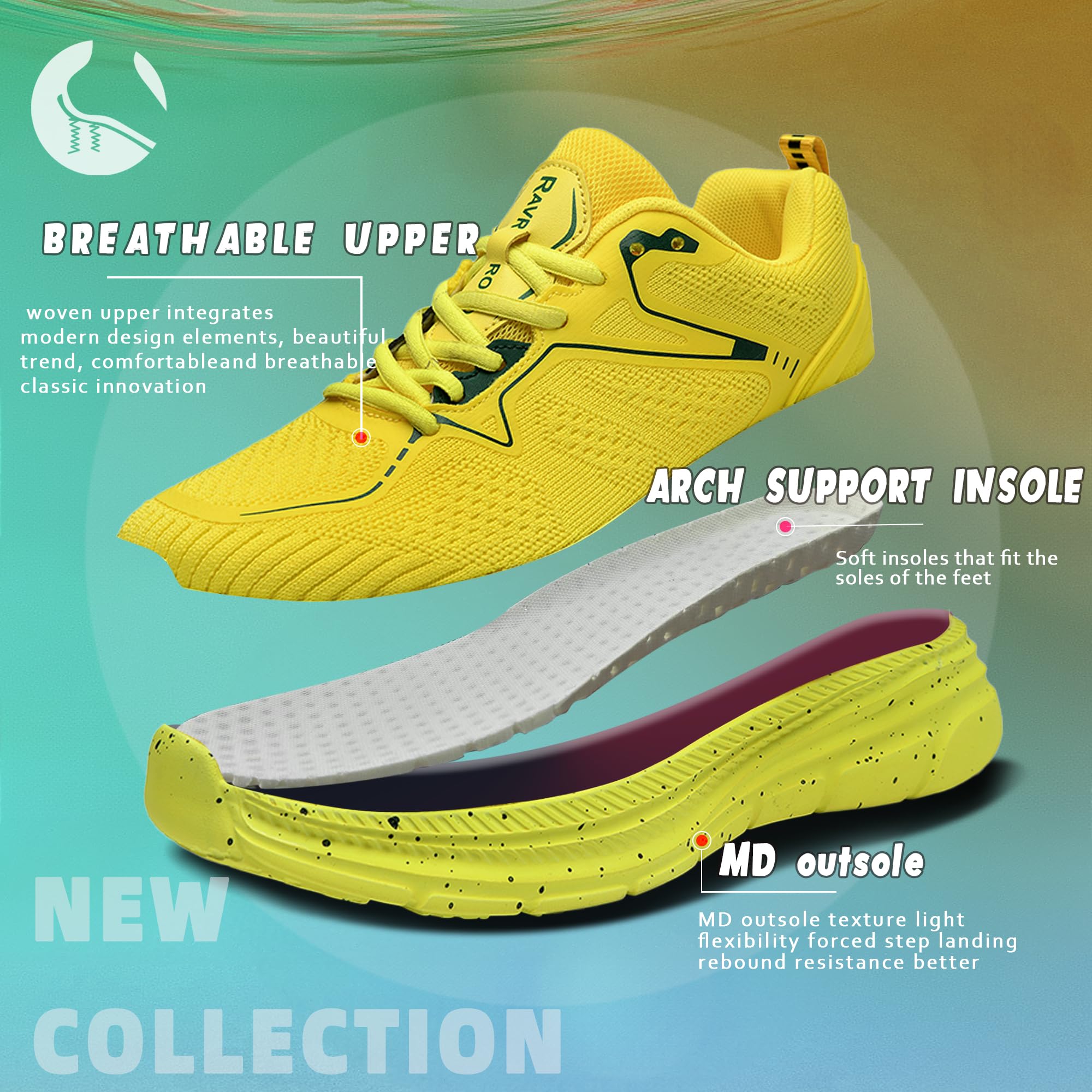 **Lightweight Breathable Running Shoes for Women & Men – Non-Slip Comfortable Sneakers for Road Running, Jogging & Gym Workouts**