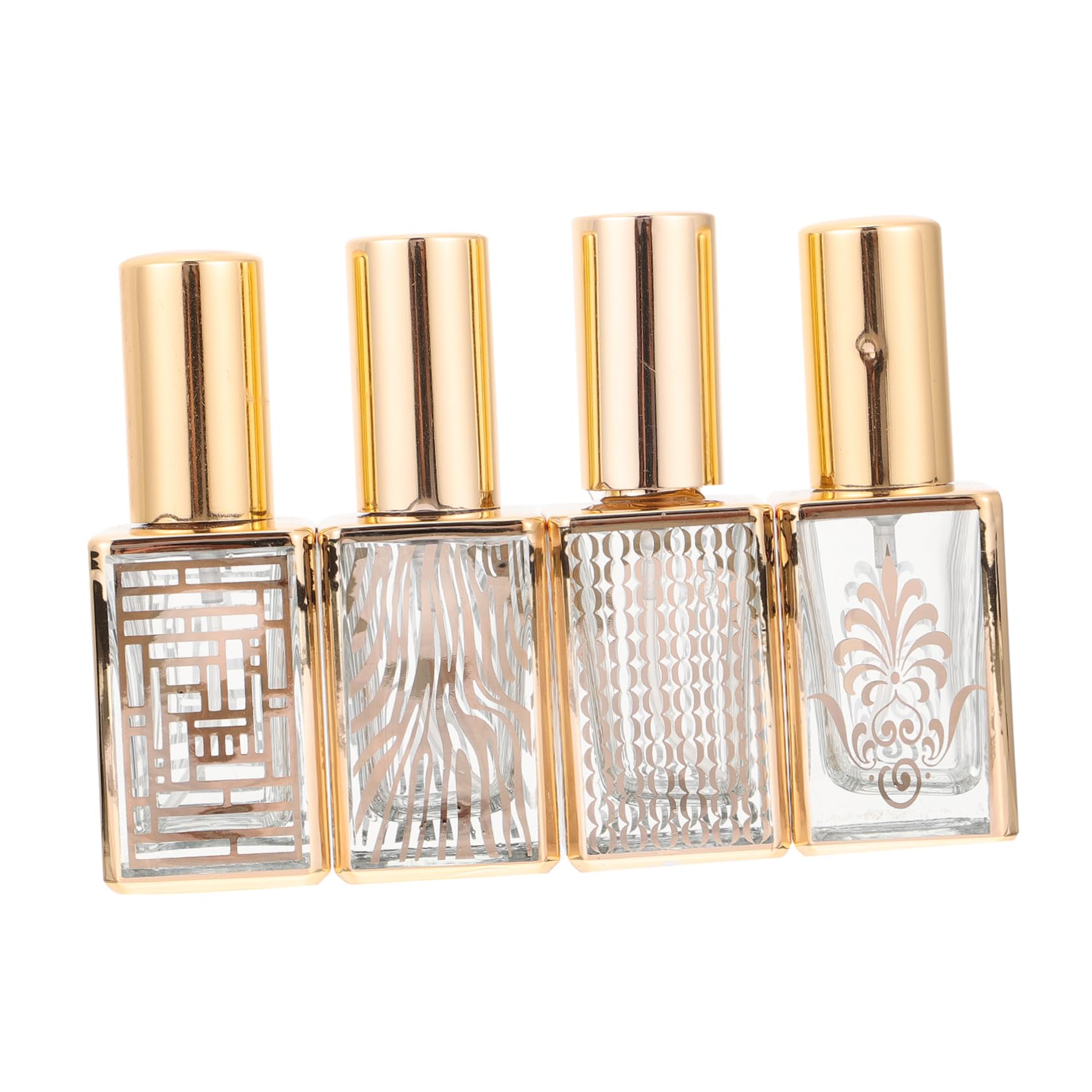 DOITOOL 4 Pack Empty Perfume Bottles - Mini Terrarium Glass Spray Bottles, Portable Travel Refillable Perfume Atomizers for Essential Oils & Fragrances - Perfect for DIY, Gifts, and On-the-Go Use