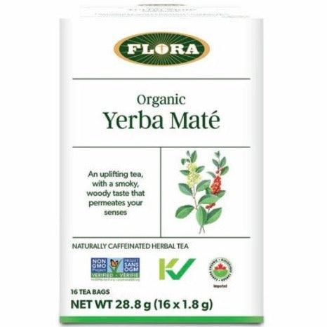 Organic Flora Yerba Mate Tea - 16 Premium Tea Bags | Caffeine Boost & Antioxidants | Perfect for Morning Energy & Afternoon Focus