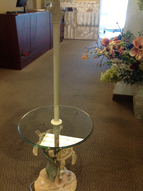 60 Resin Turtle Table Floor Lamp - Handmade Decorative Lighting for Living Room, Bedroom, or Office - Perfect for Coastal, Nautical, or Beach Theme Decor