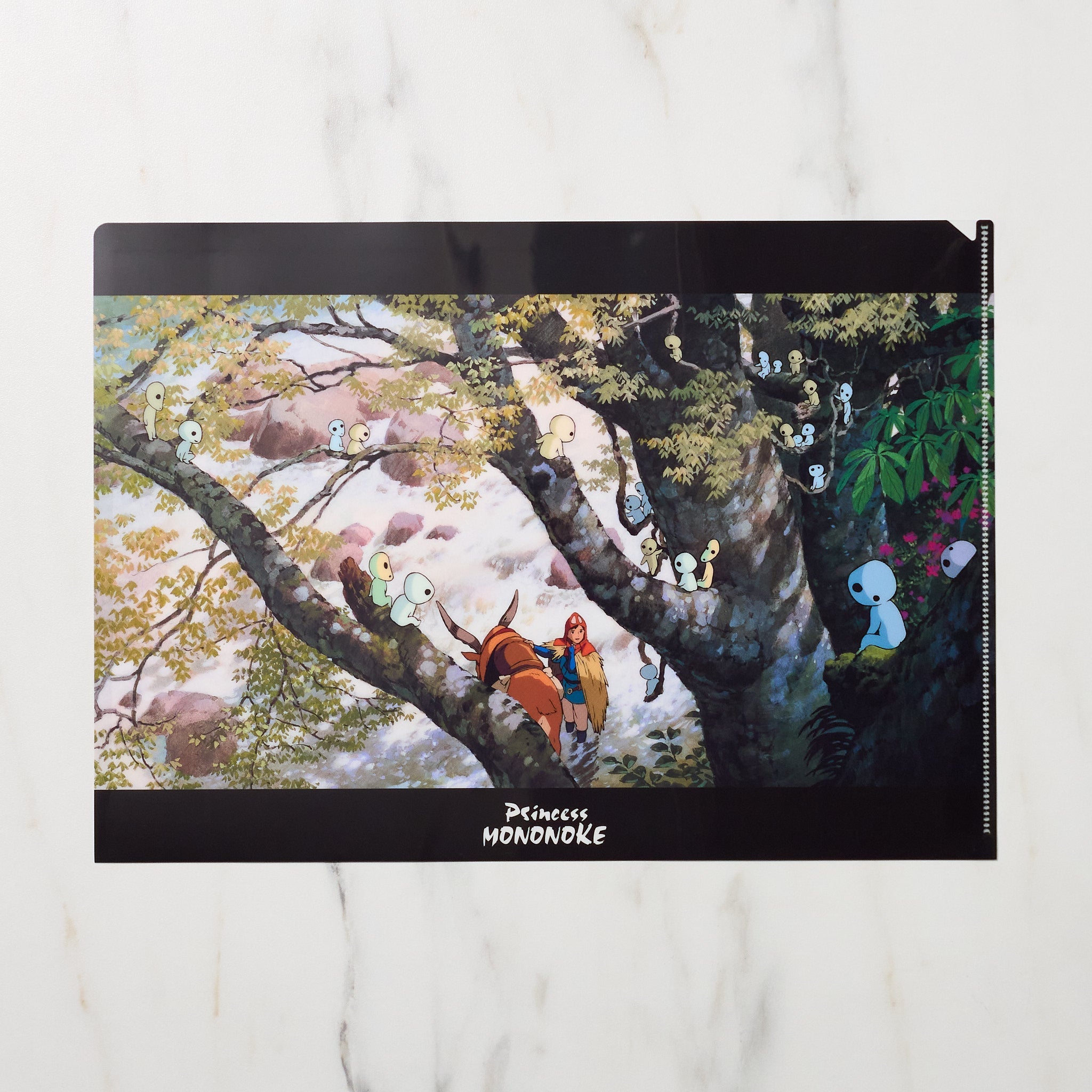 Studio Ghibli Princess Mononoke Scenes A4 Clear File Folder - Anime Collectible Document Organizer for School, Office & Home Use | Movic