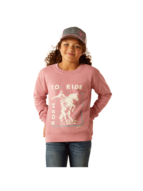 Ariat Junior Rider Sweatshirt for Kids - Comfortable & Durable Equestrian Pullover for Horseback Riding & Outdoor Activities