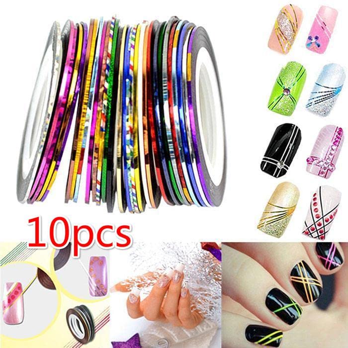 D.B.Z.® Professional Nail Art Stamping Kit - 48 Pcs Nail Art Glitter Set with 15 Nail Brushes, Manicure Tools for DIY Nail Design - Perfect Gift for Women & Girls | Home Salon, Party, Spa Day