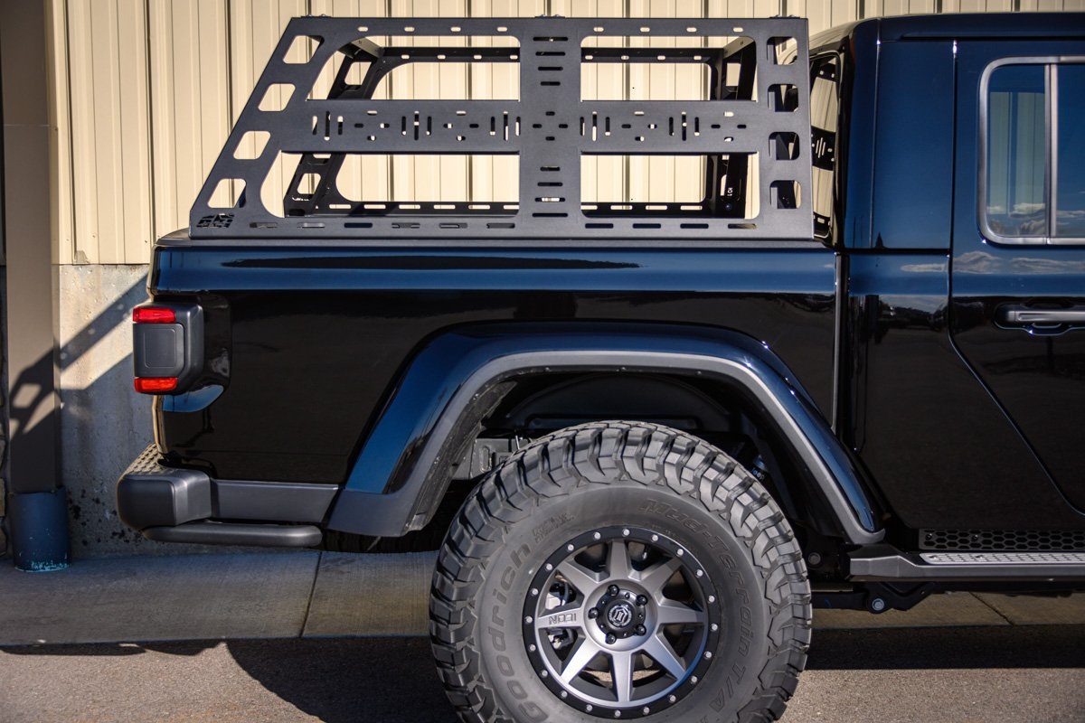 2024 Jeep Gladiator (JT) CBI Off-Road Cab Height Bed Rack - Heavy Duty Roof Rack System for Overlanding & Adventure Gear Storage