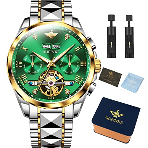 Premium Gold Green Automatic Watches Men