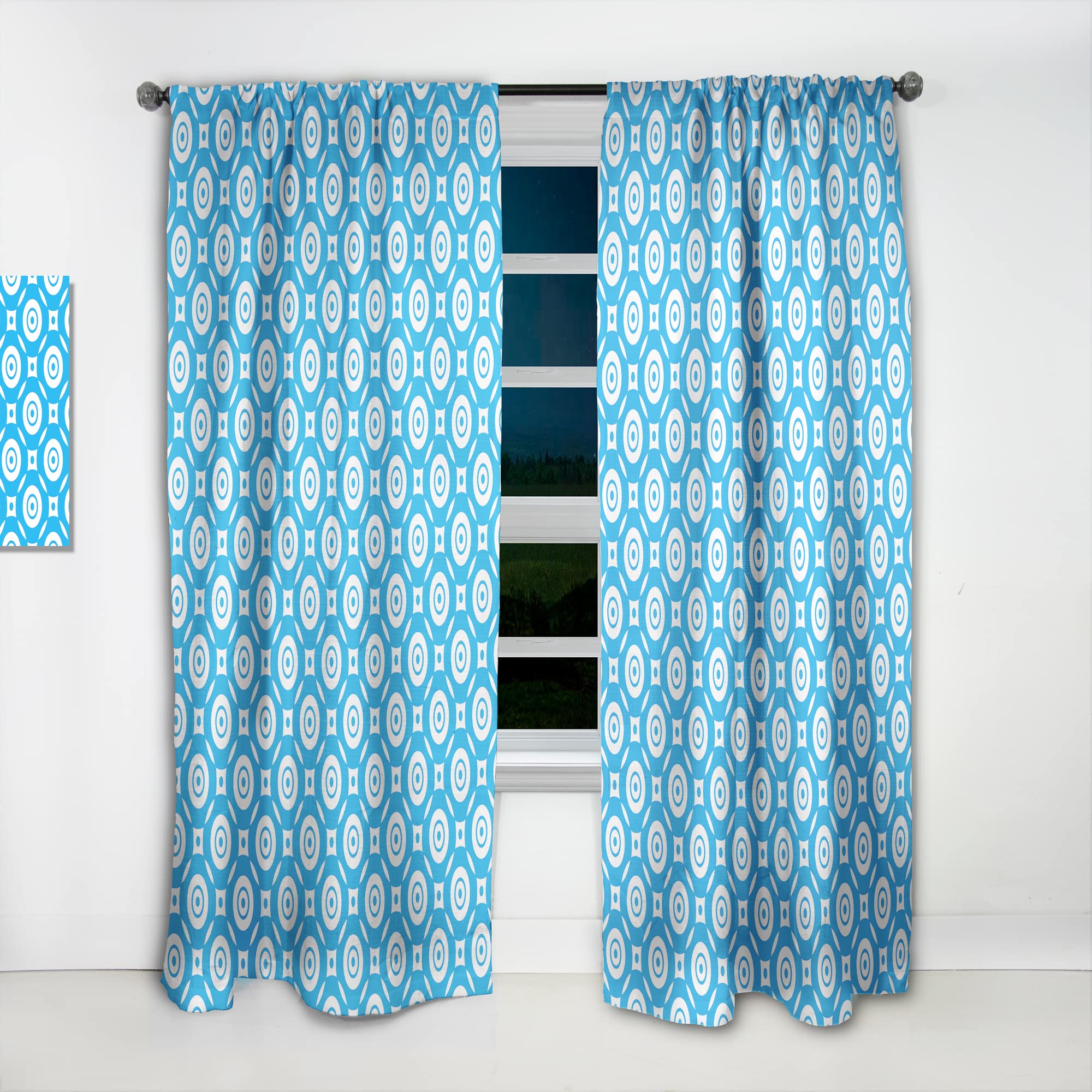 Retro Ornamental Design IV Thermal Insulated Curtains - Single Panel 52x84 Inches - Elegant Drapes for Bedroom & Living Room - Perfect for Home Decor & Temperature Control