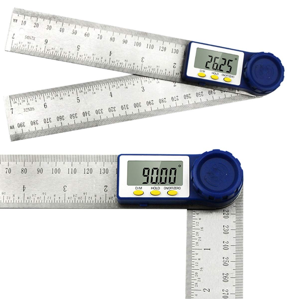 Mintata 0-200mm Digital Angle Finder Protractor - Stainless Steel Electronic Angle Gauge Ruler for Woodworking, Metalworking & DIY Projects