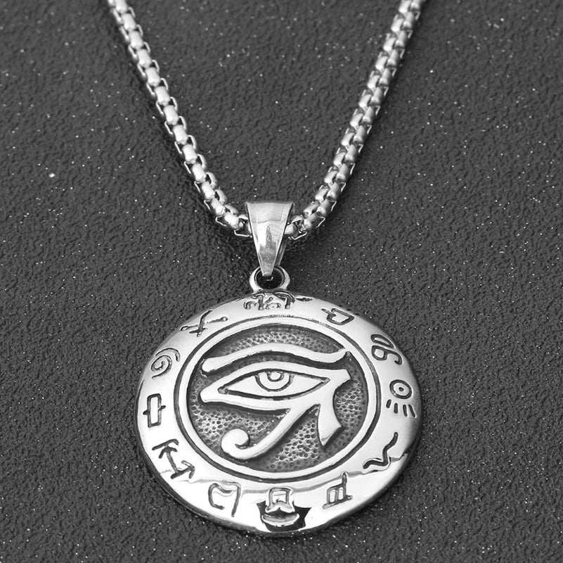 Eye of Horus Pendant Necklace - Ancient Egyptian Protection Amulet Jewelry for Men & Women - Perfect for Spiritual Healing, Meditation & Fashion Accessories